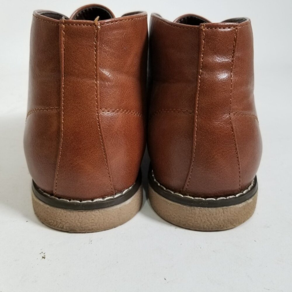 London Fog Womens Ankle Chelsea Boots Shoes 9.50M Brown Lace Up Round Toe - Picture 4 of 14